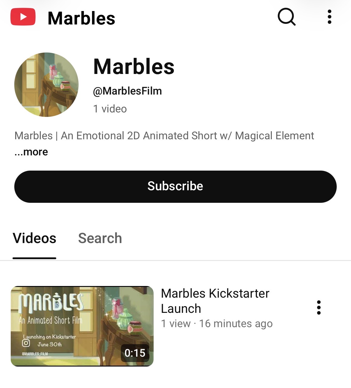 Marbles YouTube Channel is&nbsp;LIVE!